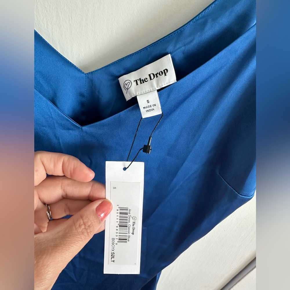 Chic Strapless Blue Dress - Picture 3 of 7